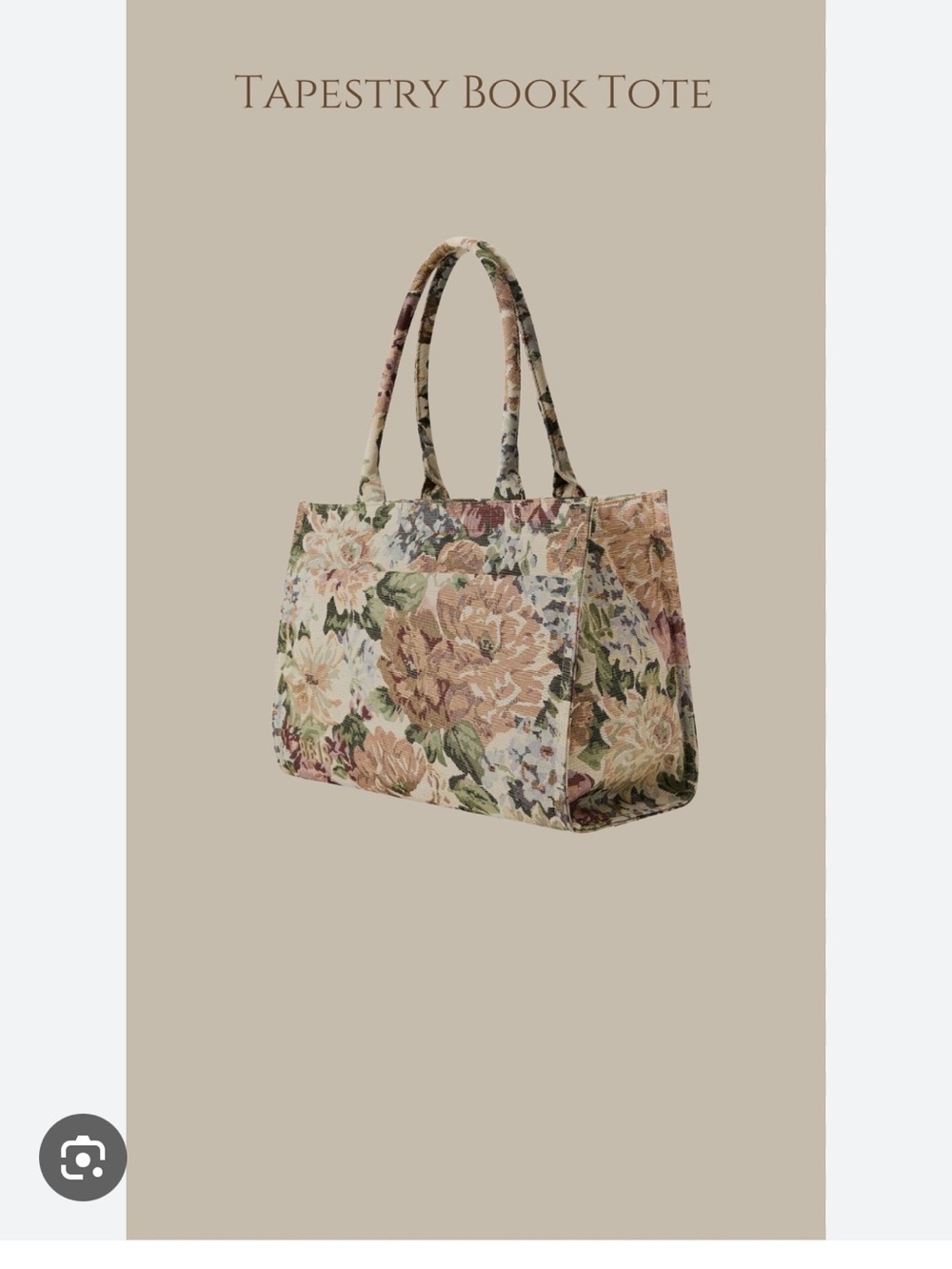 ISO - BÉIS Tapestry Floral Book Tote